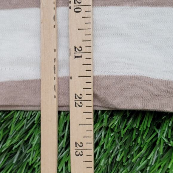 Vintage 70s California Styles Stripes Polo Shirt XS/S Purpleish Brown White USA - Picture 11 of 13